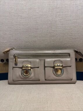 Marc Jacobs Double-Pocket Leather Clutch/Wallet